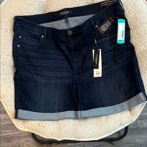 LIVERPOOL LOS ANGELES Corine Dark Blue Denim Shorts